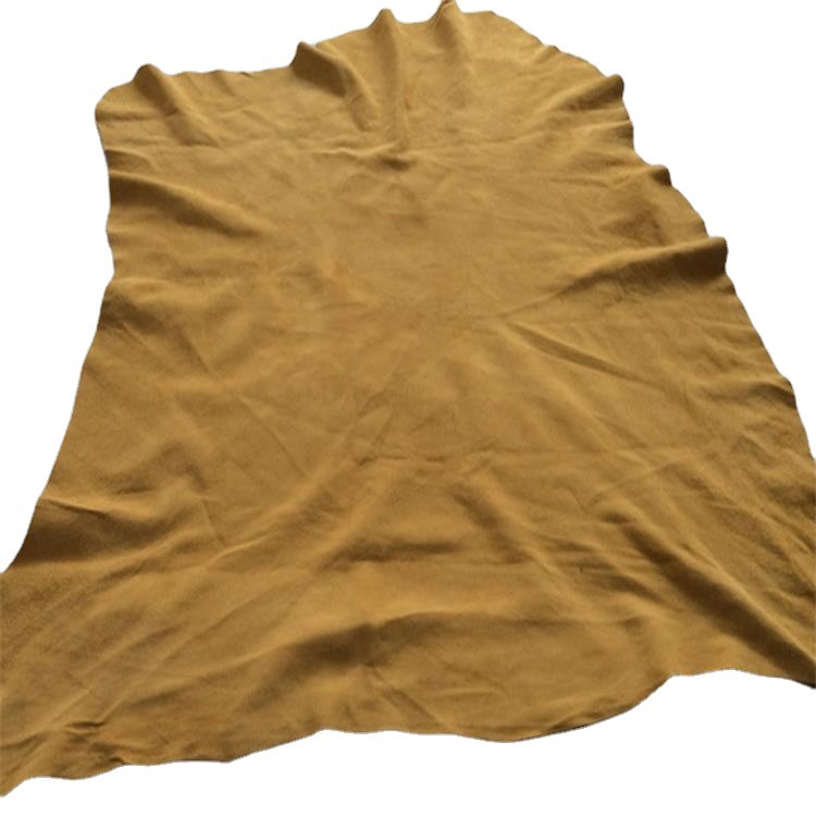 Low-Price Promotional Sheep Split Suede Genuine Leather Fabric Anti-Fading Leather Material in Stock Supply