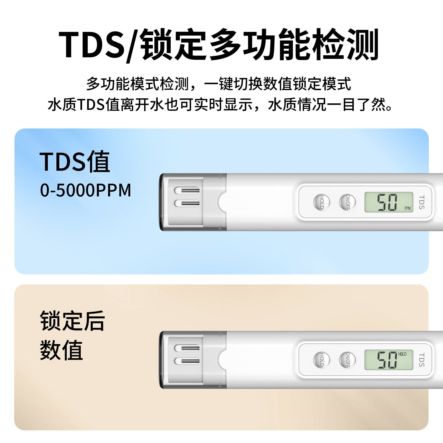 Tds Pen Water Quality Testing Pen to Test Tap Water Monitoring Water Purification Manufacturer Intelligent Analyzer Intelligent Testing Pen
