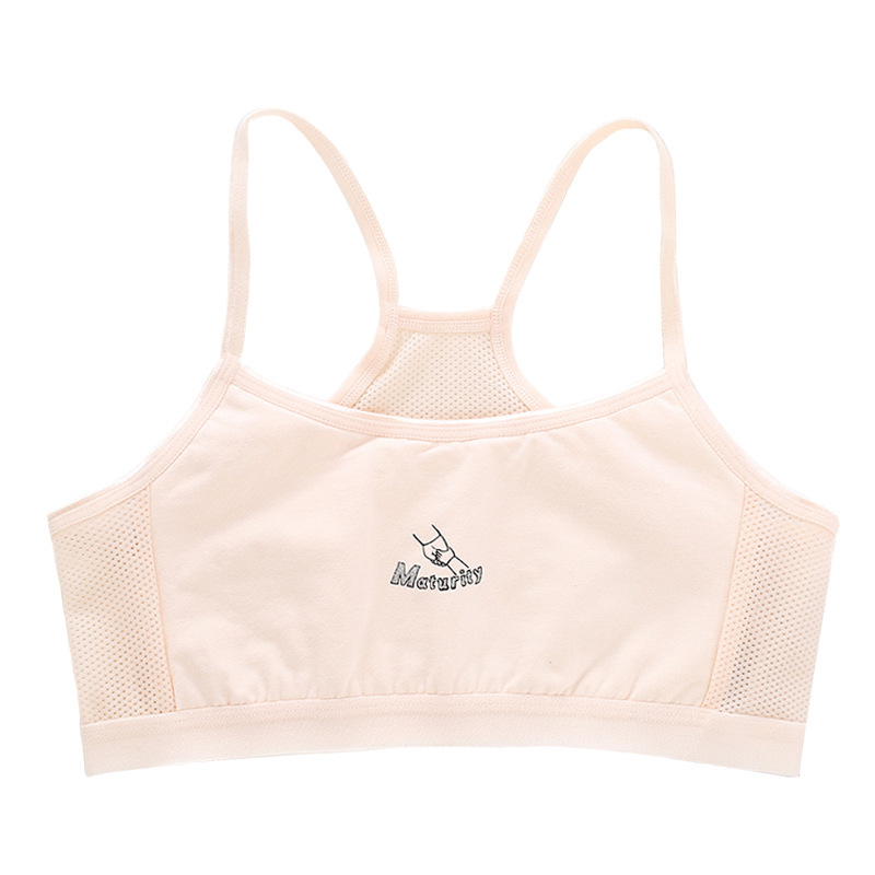 Girls' Intimates Development Period Primary School Students Junior High School Students Girls' Bras Kidsren's Breast-Wrapped Cotton Vests Girls' Tube Tops