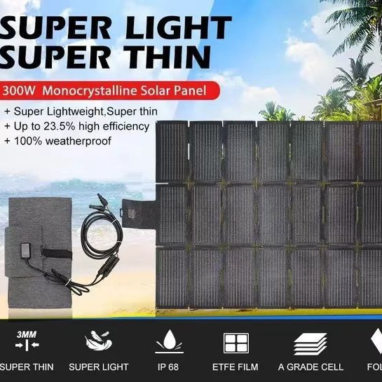300W 20V Folding Solar Panel High Quality Lightweight Folding Portable Solar Panel Blanket