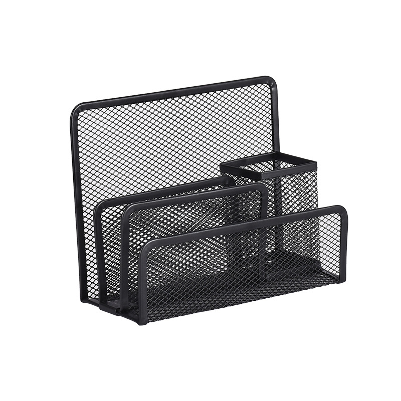 [Manufacturer] desktop office supplies letter pen holder combination barbed wire three-layer document letter rack wholesale