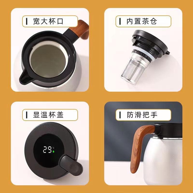 Large capacity ceramic liner insulation pot 316 stainless steel stew teapot household thermos kettle stuffy pot wholesale generation