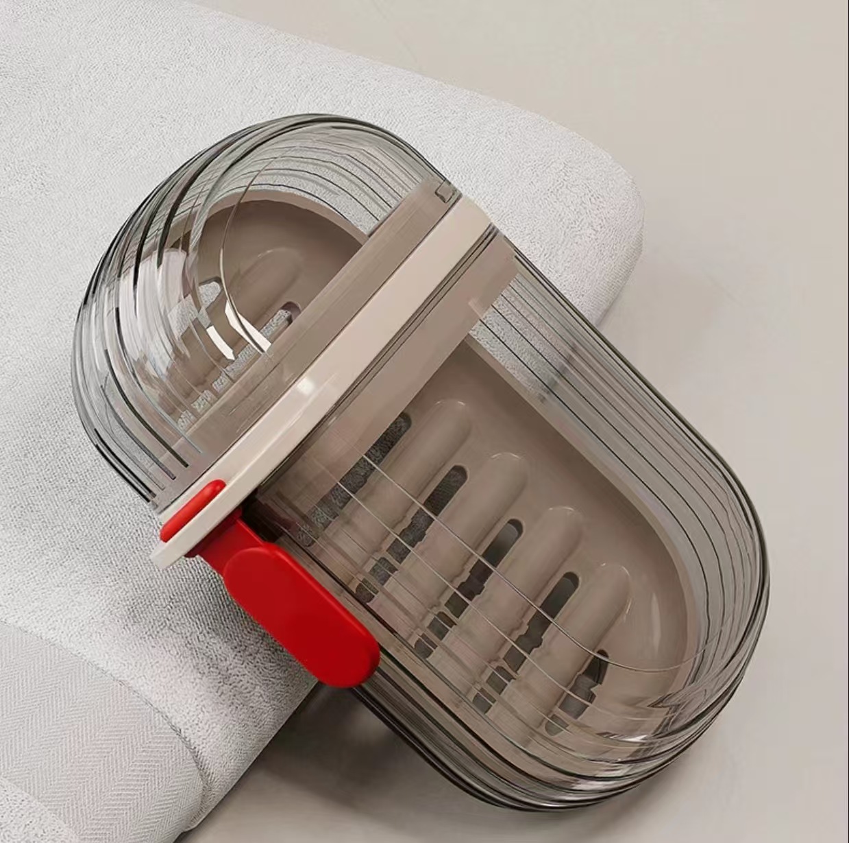 Soap Box Travel Portable Soap Box High-End Light Luxury Sealed Drain with Lid Mini Household Soap Storage Box