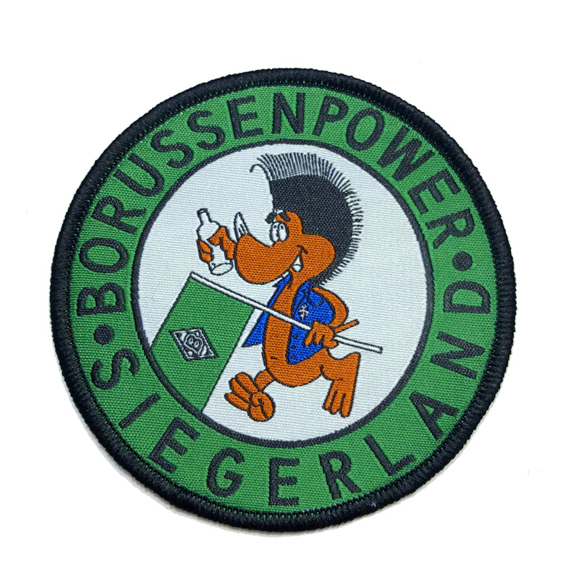 Customized Woven Label Badge Embroider Velcro School Uniform School Badge Clothing Cloth Patch Overlock Jacquard Flight Aviation Armband Label