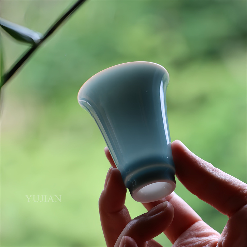 Household Traditional Autumn Blue White Porcelain Fragrance Cup Fragrance Gathering Cup Kung Fu Tea Set Tea Cup Tea Tasting Cup Master Single Cup