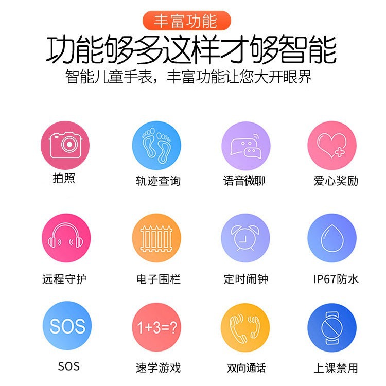 Factory Cross-Border Export Direct Sales Q12/Q19 Fifth and Sixth Generation Intelligent Positioning Waterproof Photo Kidsren's Phone Watch