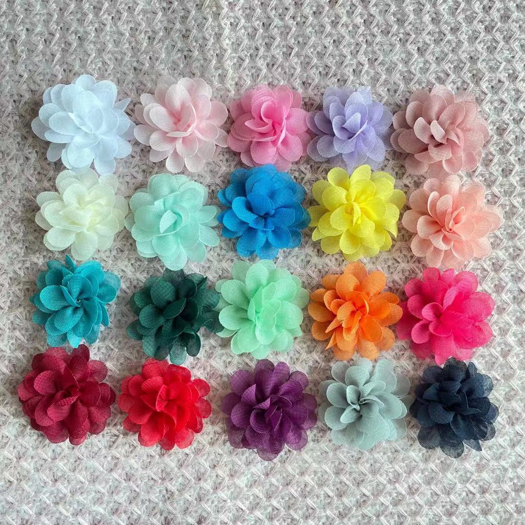 Шифоновая 3.5 см маленький цветок детские аксессуары для волос ободок цветочные аксессуары DIY аксессуары тканевый цветок одежда обувь и шляпы