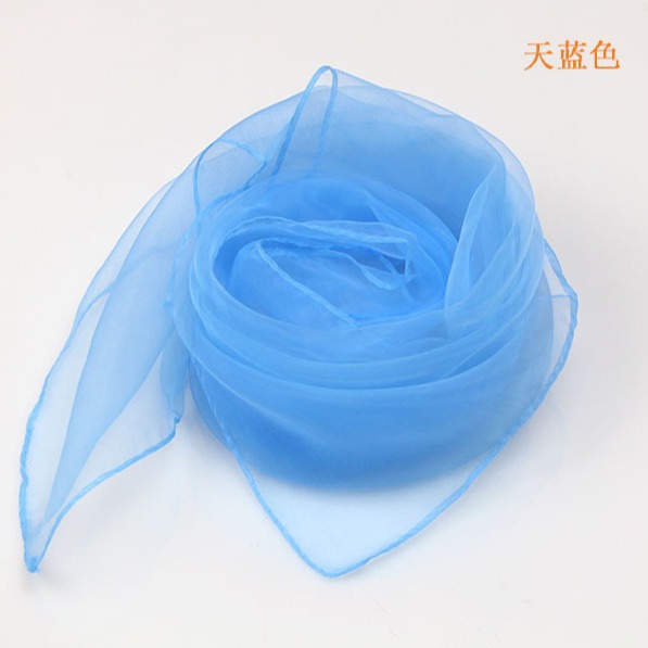 Orff Music Teaching Aids Kindergarten Performance Dance Performance Children's Small Silk Scarf Square Solid Color Sand-proof Yarn