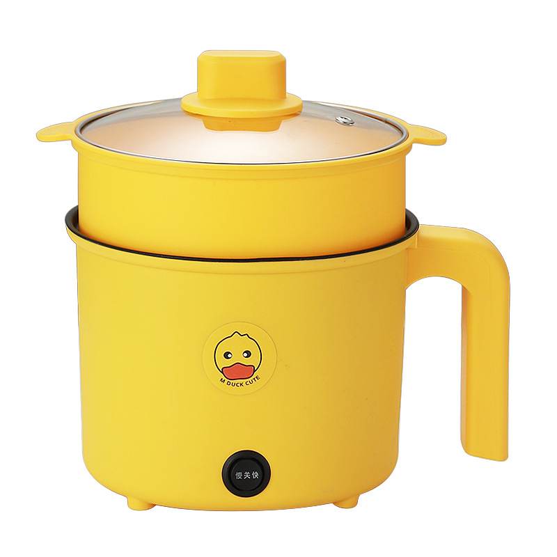 Yellow Duck Electric Cooking Pot Dormitory Student Pot Multi-functional Household Small Electric Pot Dormitory Noodle Cooking Pot Mini Electric Hot Pot