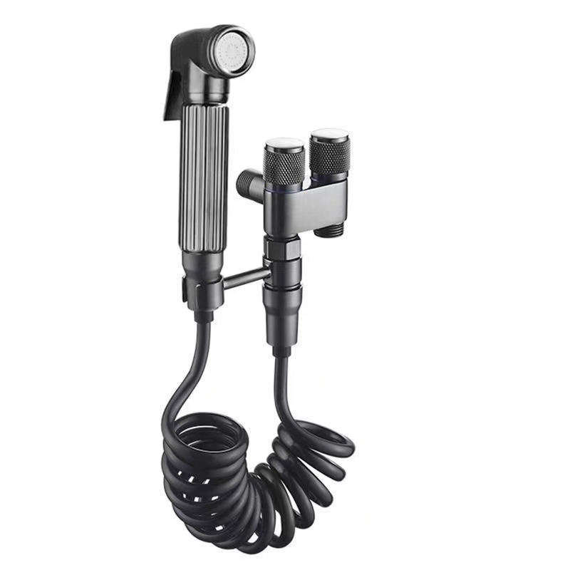 Toilet Companion Spray Gun Flusher Shower Bathroom Faucet High-Pressure Faucet Household Dual-Switch Angle Valve