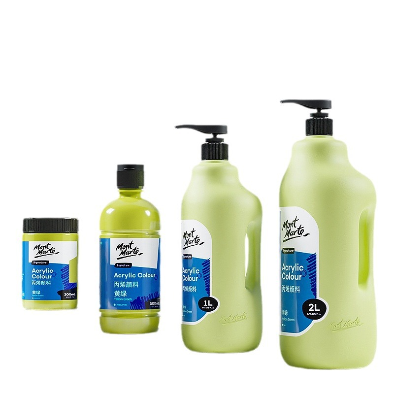Montmartre Acrylic Paint Wholesale 1L Factory Direct Sales 2L Large Barrel 48 Colors Waterproof Wall Painting Set