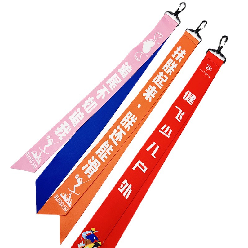 Ski Colorful Streamers Customized Logo Personalized Copywriting Decorative Ribbon Ski Pendant Helmet Decorative Belt