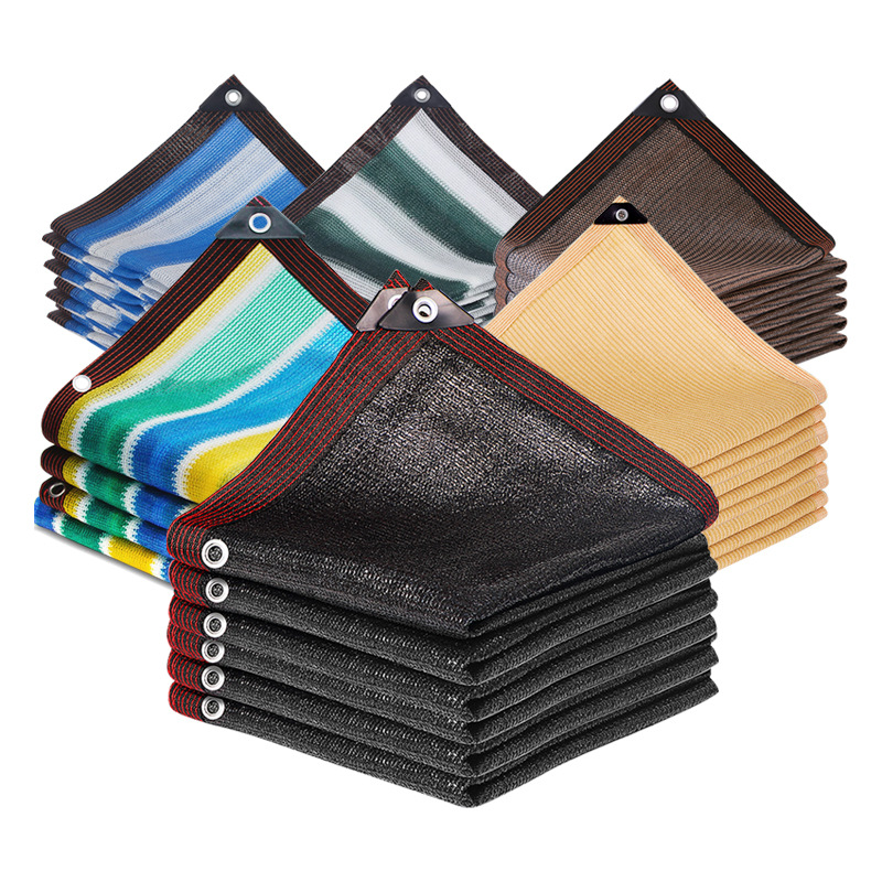 Sunshade Net Cross-Border Foreign Trade Outdoor Courtyard Balcony Shade Net Edge Punched Encrypted Thickeneded Sunscreen Net