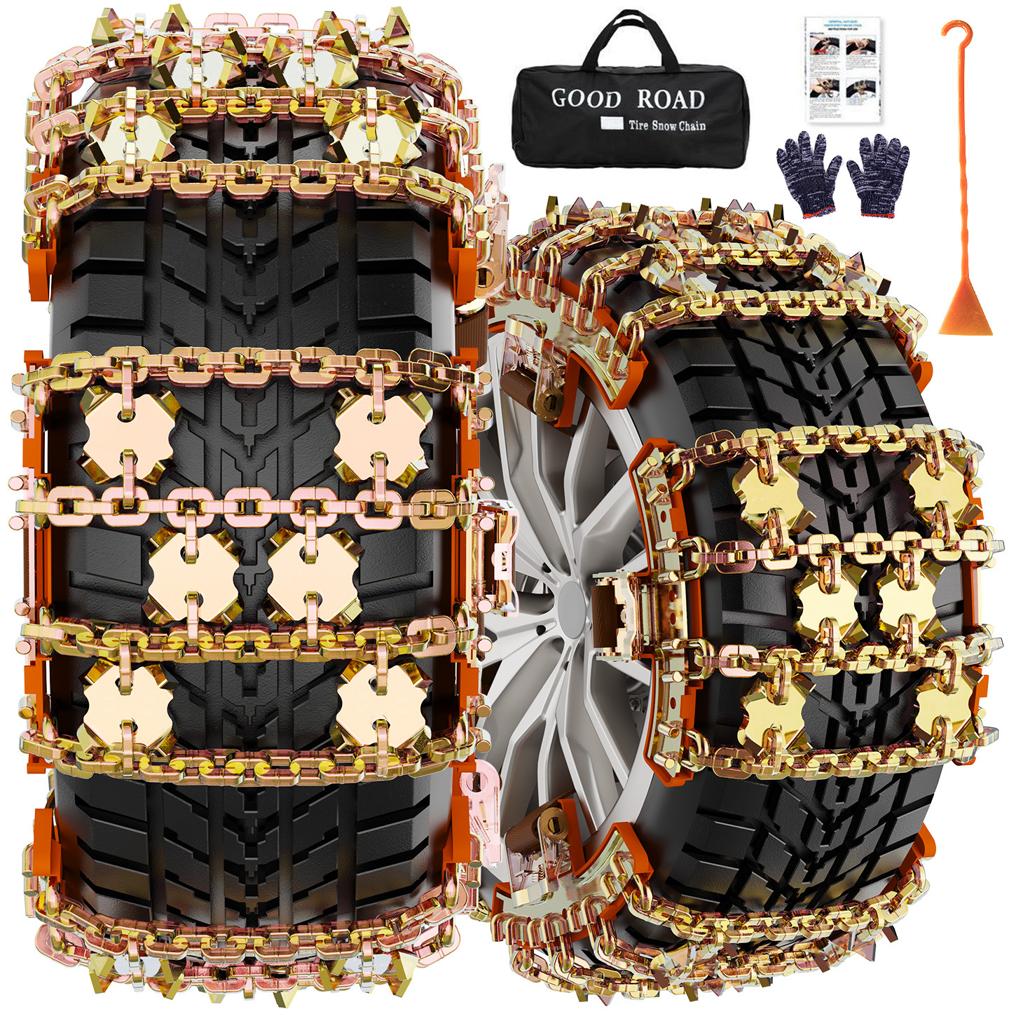 Car Anti-Skid Chain Suv Universal Car Off-Road Vehicle Snow Tire Chain Mud Snow Thickened Without Damaging the Tire Claws