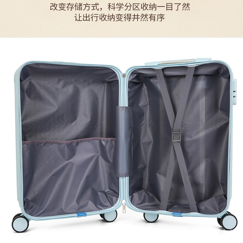 The boarding box high color value luggage 20 inch universal wheel suitcase 24 inch large capacity password zipper suitcase wholesale