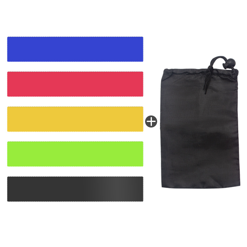 Tension Circle Tpe Resistance Band Sports Warm-Up Buttocks Band Elastic Pull Band Squat Buttocks Band 5-Piece Set