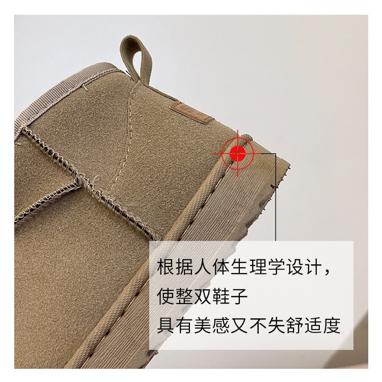 New Snow Boots for Women 2025 Winter New Style Fleece-Lined Warm Short Boots Internet Celebrity Anti-Water Thick-Soled Cotton Shoes