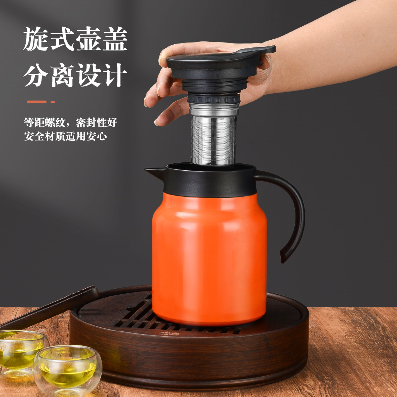 316 stainless steel stewed teapot household stuffy teapot tea separation insulation kettle large capacity teapot wholesale