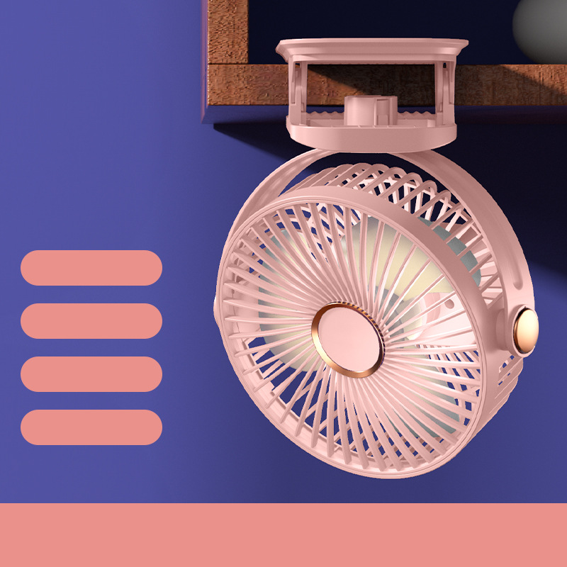 Cross-border mini fan USB charging portable home desktop office wall-mounted light clip fan