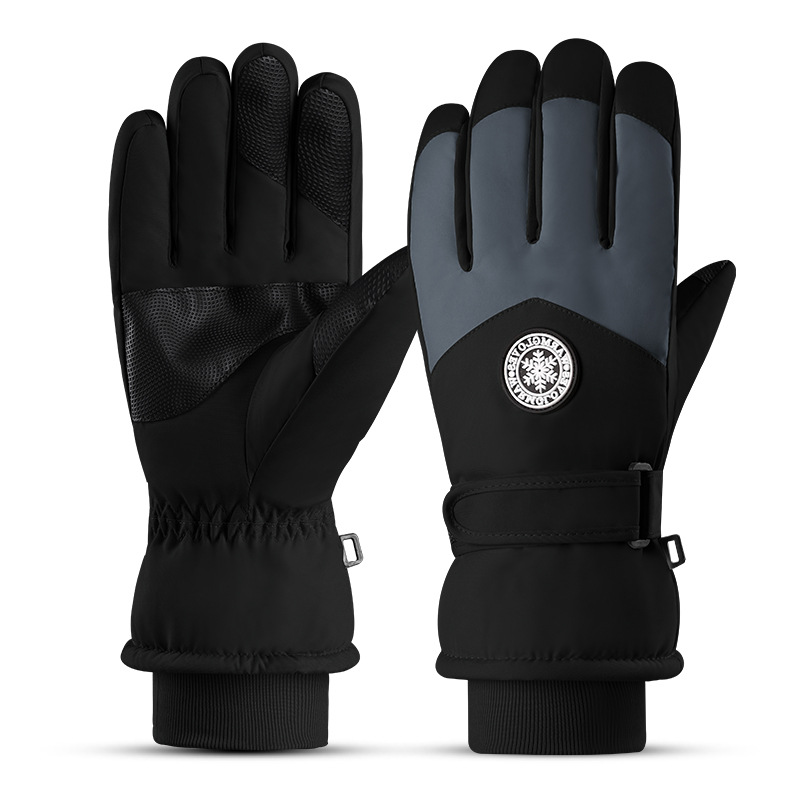 Customized Ski Gloves to Heattech and Cold-Proof for Women's Winter Outdoor Cycling Fleece-Lined and Thickeneded Touch Screen Windproof and Waterproof Men's Gloves
