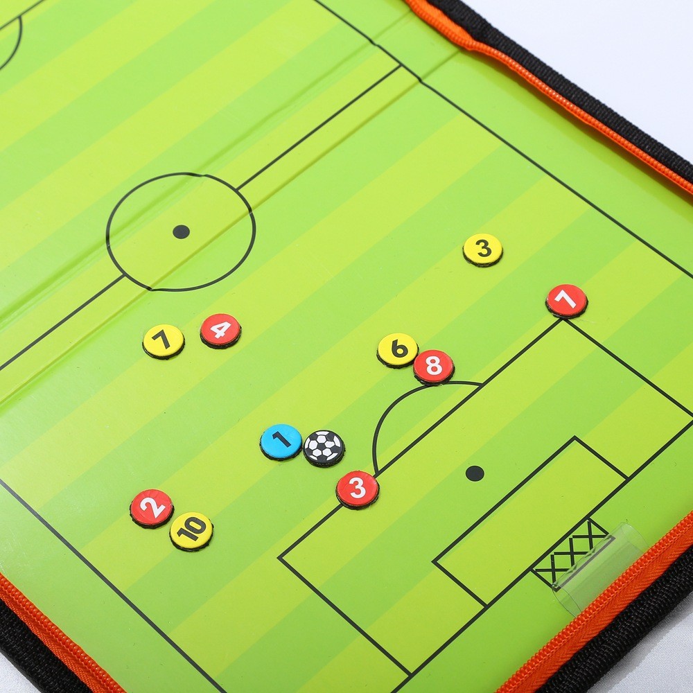 Zipper bag football tactical board coach teaching supplies equipment magnetic erasable Command Board explanation board tactical book
