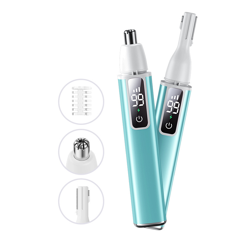 Cross-Border New Product Two-In-One Electric Eyebrow Trimmer Rechargeable Eyebrow and Nose Hair Trimmer Women's and Men's Shaver