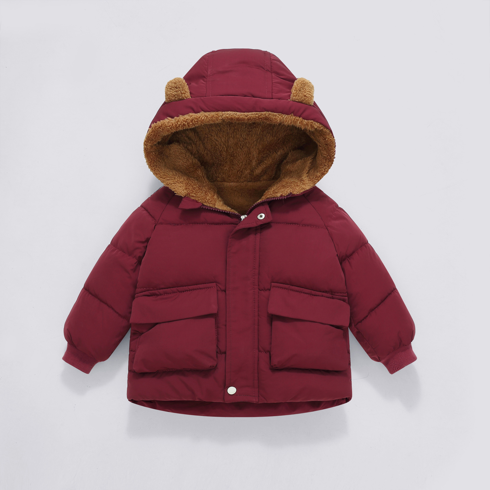Amazon Kidsren's Cotton Outwears for Boys and Girls, Small and Medium-Sized Kidsren's Baby Cotton Outwears, Kidsren's down Jackets, Velvet and Thickeneded Short Style