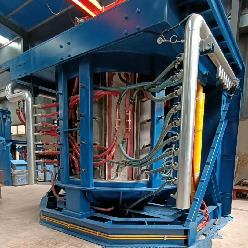10 tons hydraulic steel shell melting furnace steelmaking iron medium frequency induction electric melting furnace precision casting furnace