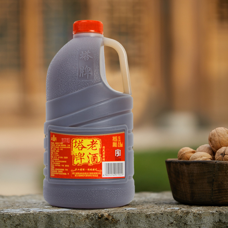 Tower brand yellow wine old wine 5L barrel Fu wine cooking wine flower carved wine with rice wine donkey hide gelatin cake wine Shaoxing specialty