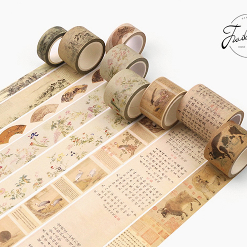 Paper tape creative retro famous painting material printing gift peripheral students diy gilding cultural creative hand account