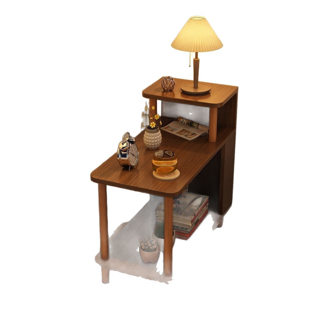 Bedside Cabinet with Narrow Edges, Modern and Simple Small Storage Rack, Bedroom Small Coffee Table, Popular for Children, Simple Rental Use