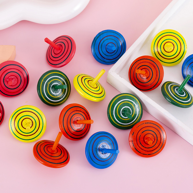 Desktop Decompression Wooden Toy Wooden Small Top Kindergarten Small Gift Opening Event Promotion Gift