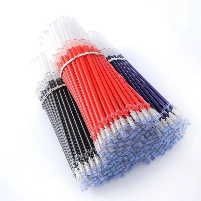Neutral Pen Refill 0.5mm Full Needle Tube Head Black Red Blue Water Pen Refill Manufacturer Wholesale Office Gel Pen Replacement