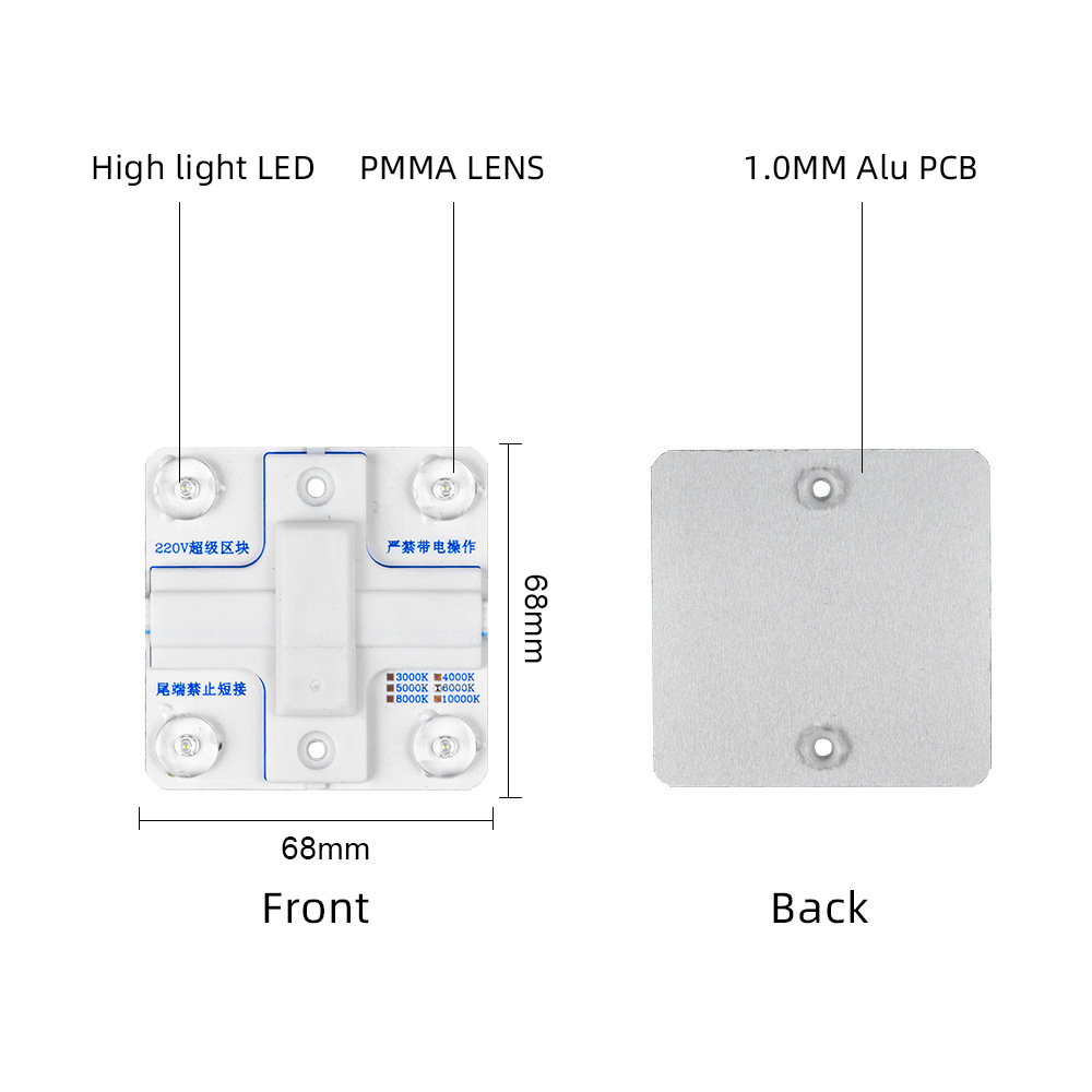 Cross-border 110V block lamp project LED light bar soft film advertising signboard light box ceiling diffuse reflection block lamp