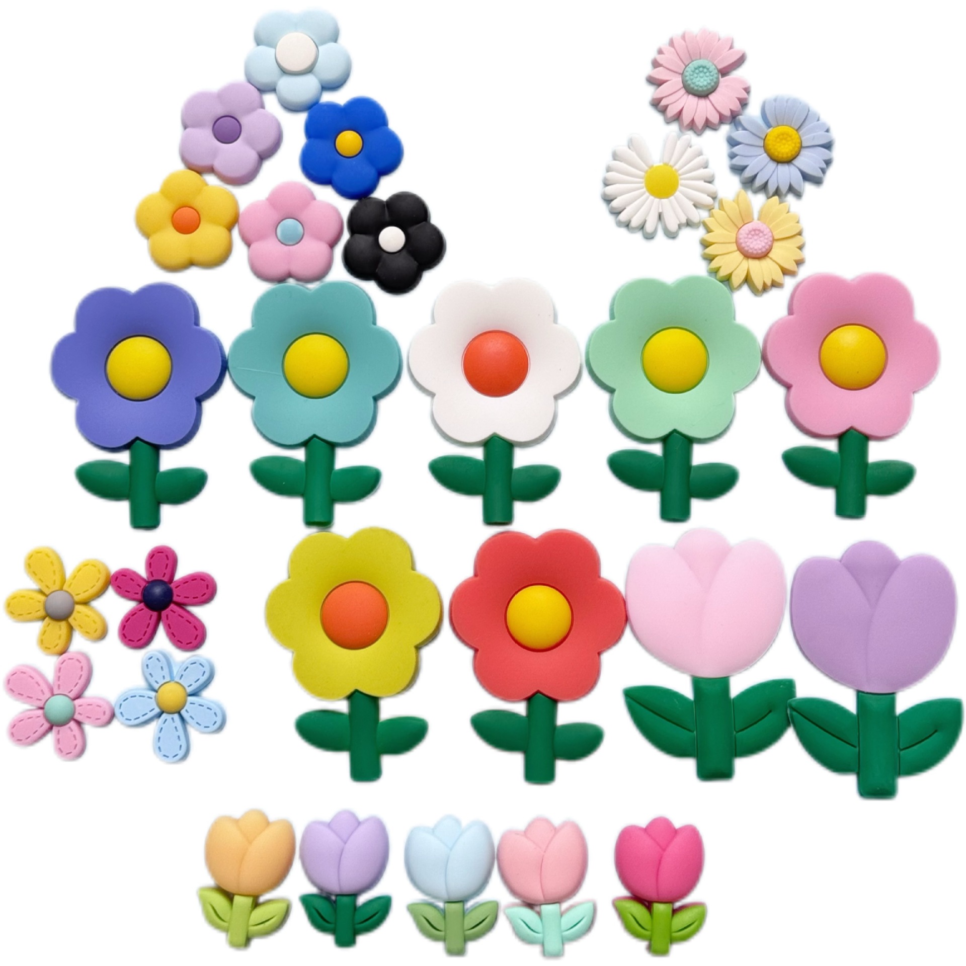 pvc soft rubber mobile phone shell accessories cartoon color flower bag clothes shoes accessories patch DIY handmade accessories