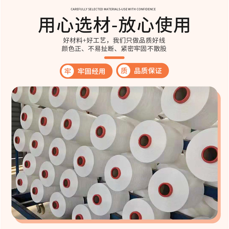 Manufacturer Supplies 300D96F Original White Dty Polyester Low Elastic Silk Polyester Silk Ready-Made Knitted Woven Webbing Customization