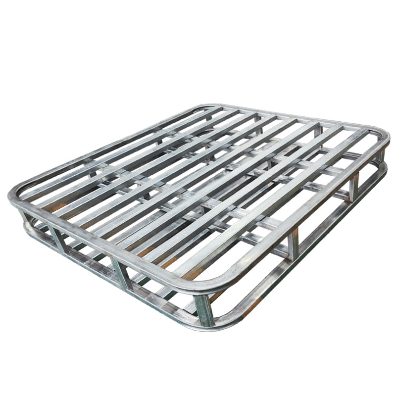 Heavy-Duty Metal Forklift Pallet Steel Galvanized Warehouse Shelves Iron Pallets Logistics Pallets Moisture-Proof Double-Sided Iron Pallets