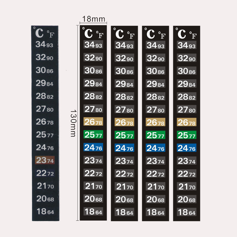 Aquarium fish tank temperature measuring paste liquid crystal fish tank thermometer liquid crystal temperature sensitive color temperature paste fish tank thermometer paste