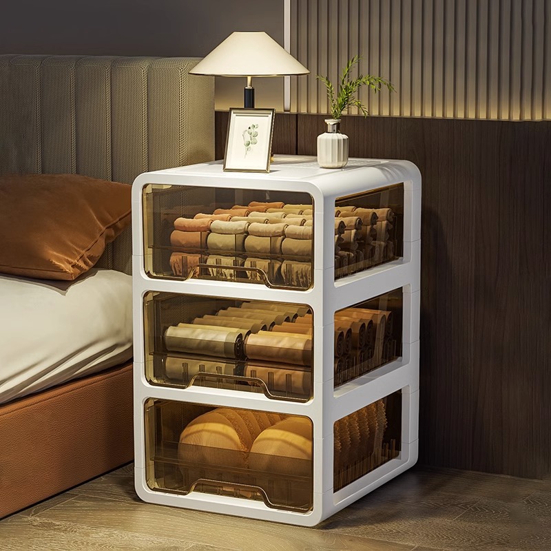 Underwear storage box drawer socks box underwear three-in-one compartment artifact household clothing storage box wardrobe