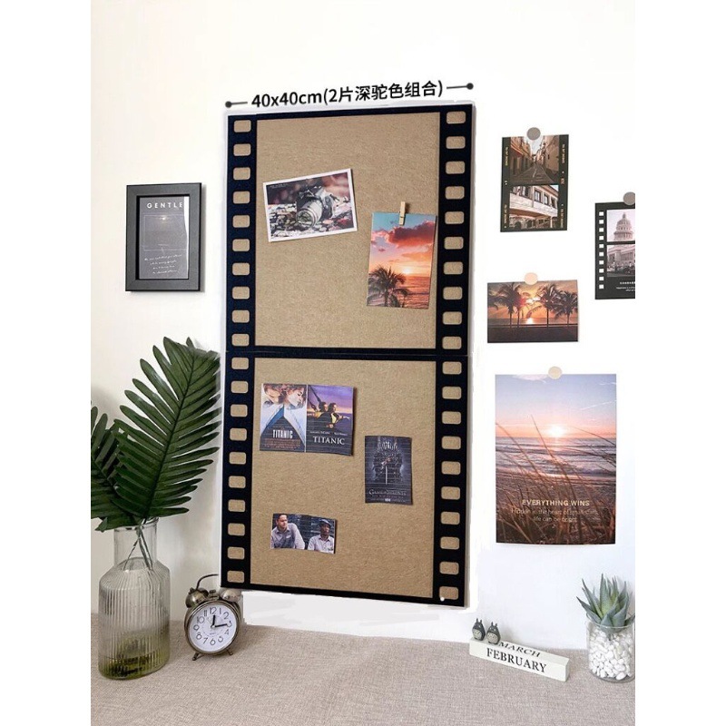 Photo Wall Combination Photo Frame Felt Board Film Photo Wall Punch-free Background Wall Living Room Bedroom Shop Decoration
