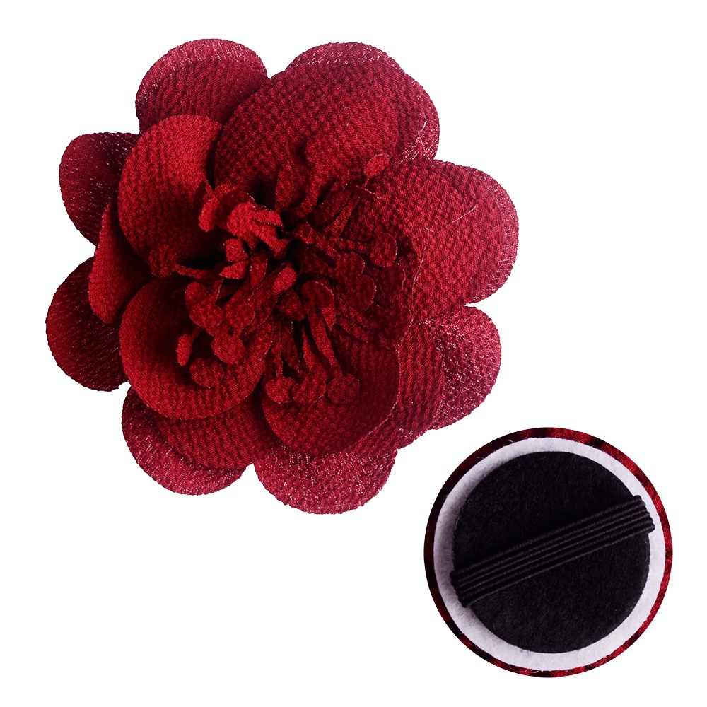 Cross-border foreign trade supply cat dog neck collar decorative fabric flowers 7cm bubble flower pet flower