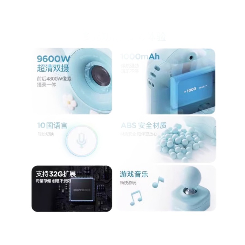 zoyzoii Children's Camera Toy Photographable Digital High Definition Pixel Color Mini for Boys and Girls Baby