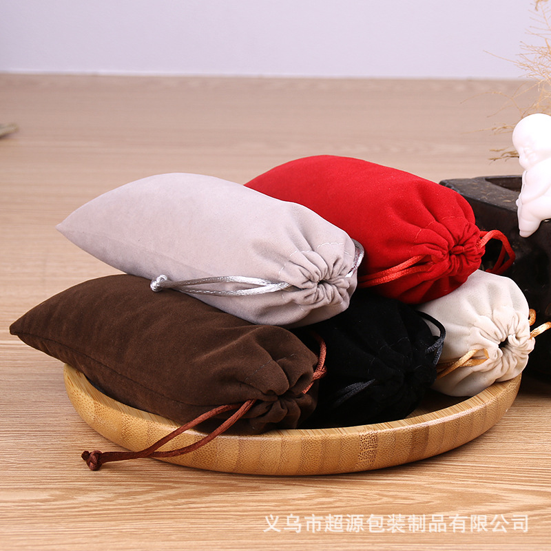 Super Source Factory Direct Supply Single-Sided Flocked Black Velvet Flap Pocket Pants Jewelry Jewelry Packaging Bag Earphone Velvet Bag