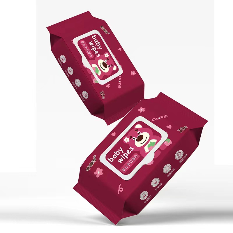 Wet Wipes Source Factory Baby Hand and Mouth Wipes Skin-Friendly Soft Disposable Cleaning Wipes Cotton Soft Wipes Spot Wholesale