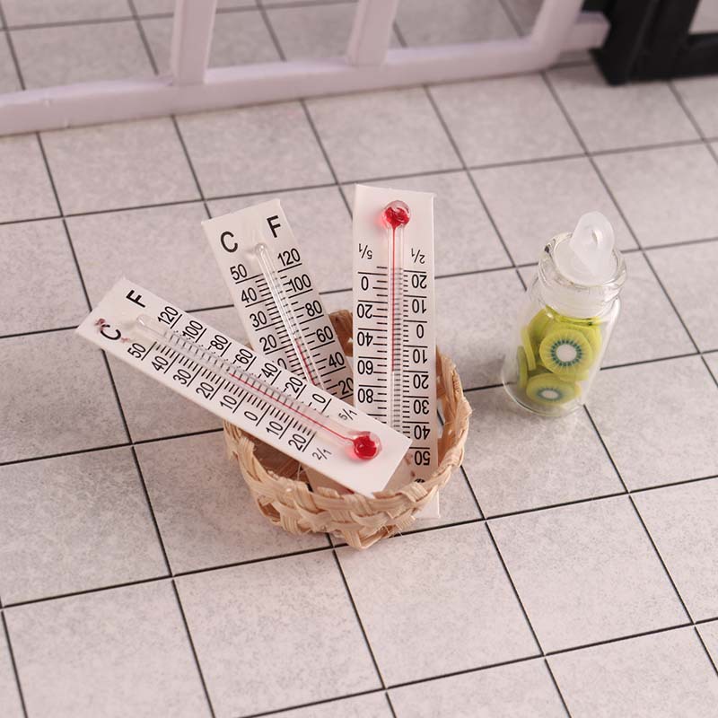 Miniature food play simulation mini measurable thermometer pocket model 1:12 points doll house scene dollhouse