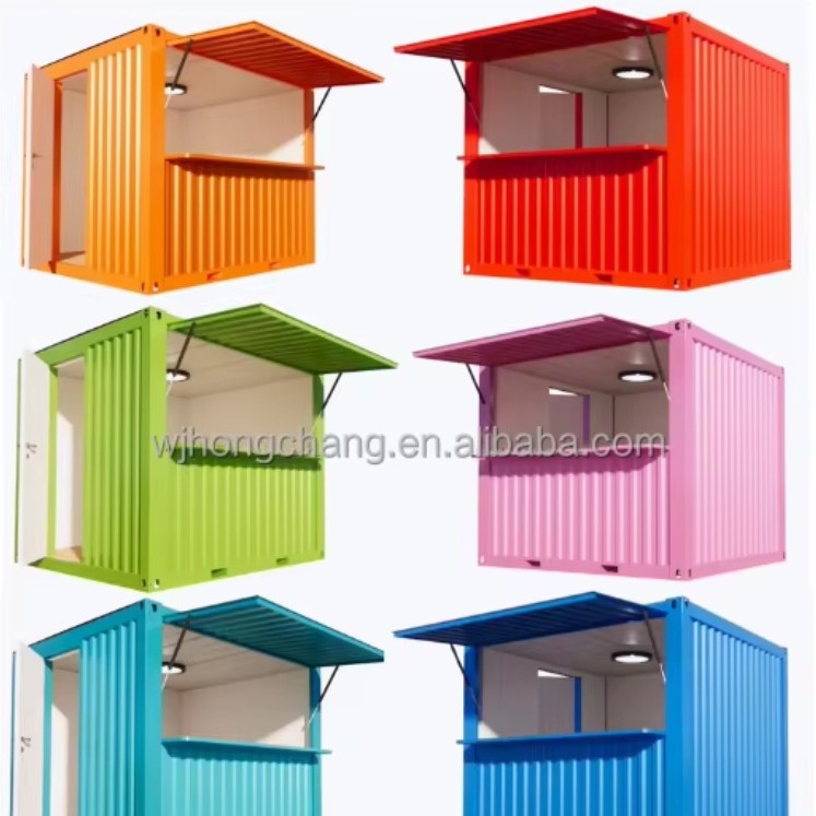 Pop-Up Mobile Mini-Container Prefabricated Restaurant Mall Food Kiosk Multifunctional Assembled Container Shop