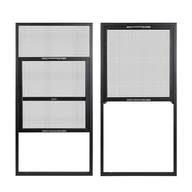Narrow side three-section two-section three-push two-push diamond mesh screen anti-mosquito mouse stainless steel nail-free screen mesh self-loading