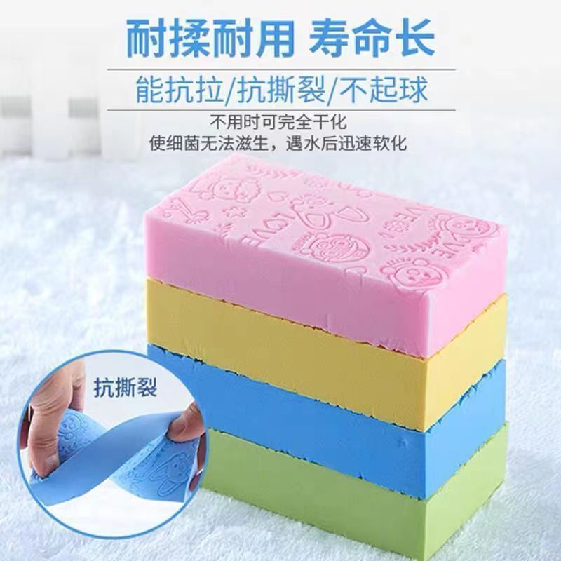 Factory Direct Sales Baby Bath Sponge, Dirt-Removing Sponge, Recommended for Toddlers, Baby Powder Puff, Baby Bath Tool