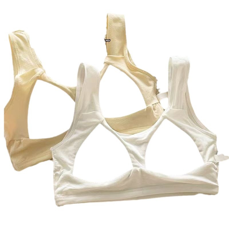 12-18 years old seamless underwear Women's Development sports shockproof vest Junior High School High School girl student fixed cup bra