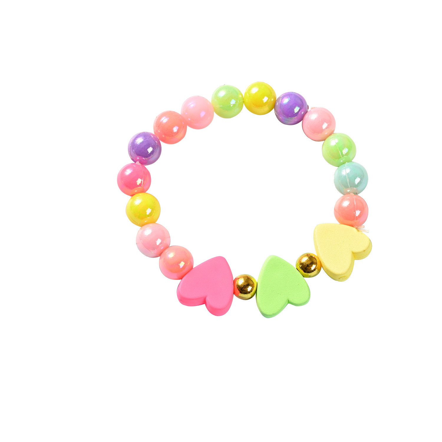 Cartoon Children's Bracelet Female Princess Glass Beaded Cute Girl Baby Bracelet Student Jewelry Bracelet Jewelry